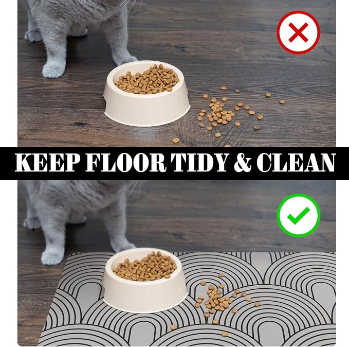 Dog Food Mats for Floors Absorbent, Pet Cat Food Mat - Image 5