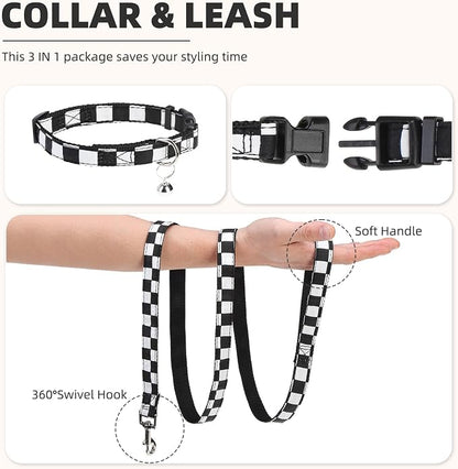 PUPTECK Adjustable Dog Harness Collar and Leash Set Step in No Pull Pet Harness - Image 3