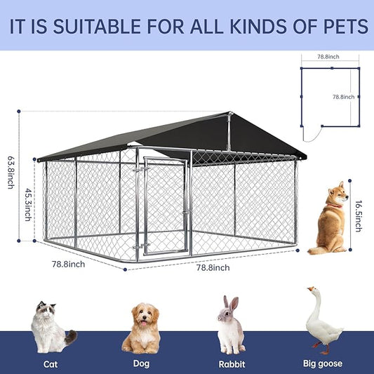 Outdoor Dog Enclosure Heavy Duty Dog Kennel House Mesh Dog Big Cage Pet Kennel - Image 2