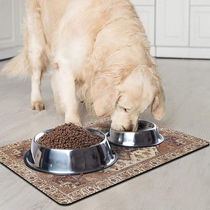 Dog Food Mats for Floors, Absorbent and Quick-Drying Pet Cat Food Mat, - Image 2