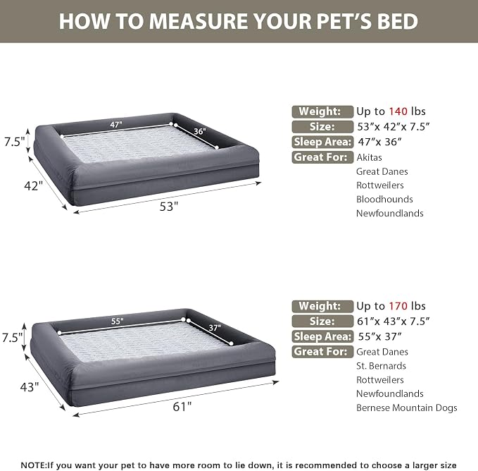 WNPETHOME XXL Extra Large Dog Bed, Washable Dog Couch - Image 3
