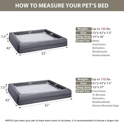 WNPETHOME XXL Extra Large Dog Bed, Washable Dog Couch - Image 3