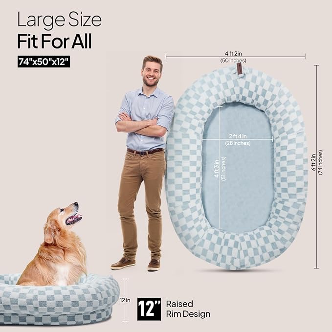 Extra Large Human Dog Bed for Adults, Waterproof Machine Washable - Image 6