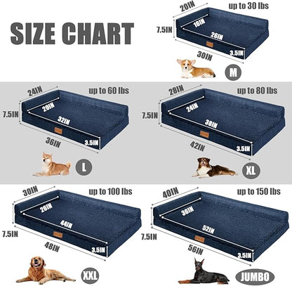 Patas Lague Orthopedic XL Dog Bed Large Sized Dog 42''X28'', Waterproof L - Image 6
