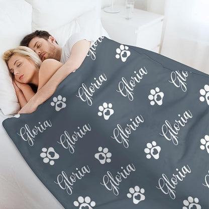 Personalized Paw Print Dog Blanket - Image 5