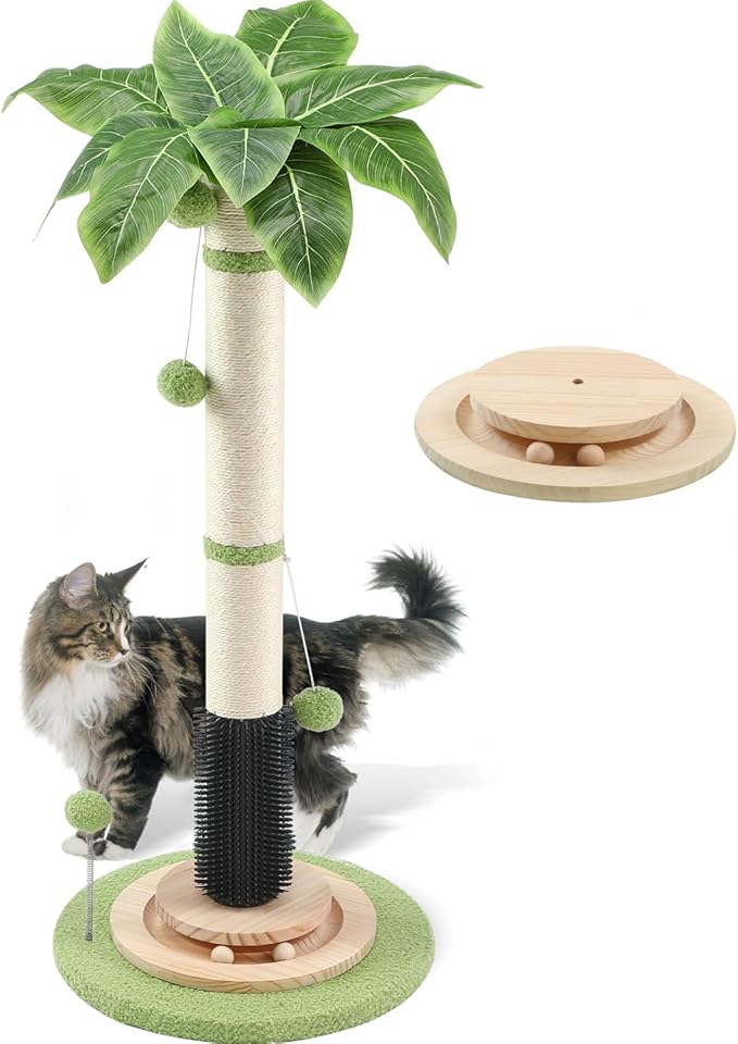 39.4'' Tall Cat Scratching Post, 3.5 Inch Wide Sisal Rope Scratching Post by COUNER