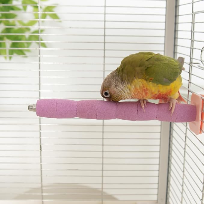 Bird Perch Stand Toy – Abrasive Surface Ceramic Paw Grinding Stick – Parrot - Image 2