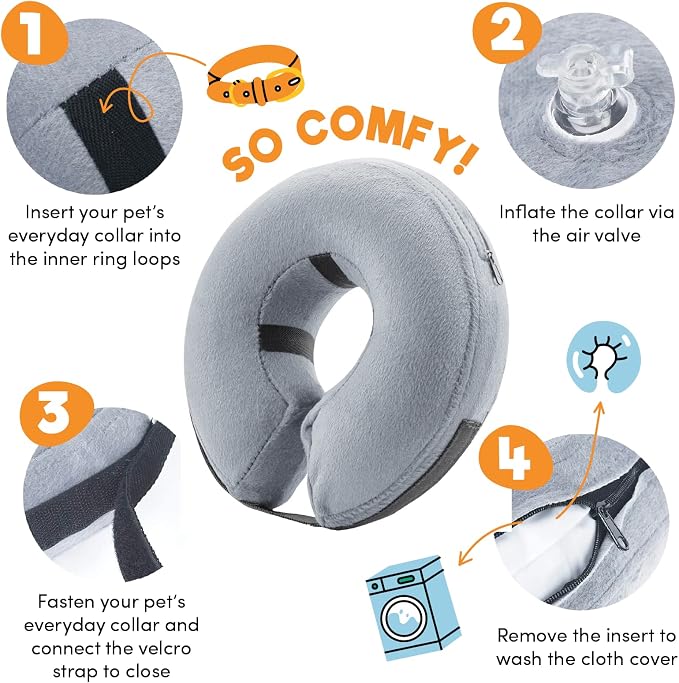 BENCMATE Inflatable Dog Cone Collar Alternative, Soft Dog Cone - Image 2