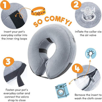 BENCMATE Inflatable Dog Cone Collar Alternative, Soft Dog Cone - Image 2