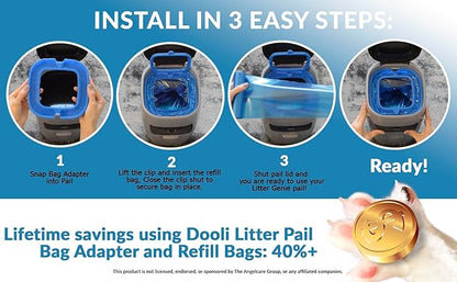 Cat Litter Pail Bag Adapter, Fits Litter Genie, Fits LItter Genie Plus - Image 4