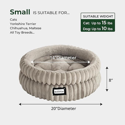 BALANCE Cat Bed Kitten Bed, Washable Round Cat Beds - Image 5