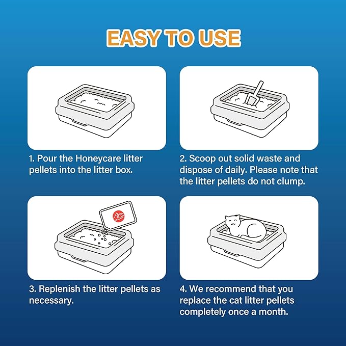 Honey Care All-Absorb Cat Litter Pellets, Long-Lasting Odor Control - Image 4