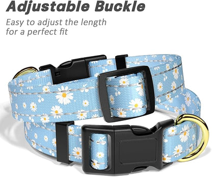 Reflective Dog Collar for Large Dogs, Cute Daisy Theme Adjustable Heavy-Duty - Image 6