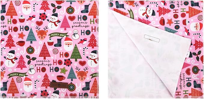 Lionet Paws Christmas Dog Bandana Washable Cotton Handkerchief Scarf Triangle - Image 6