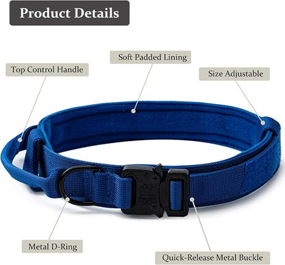 Tactical Dog Collar, Adjustable Military Training Nylon Dog Collar - Image 2