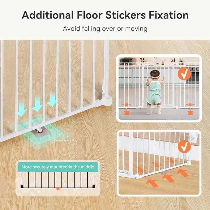 COMOMY 80" Extra Wide Baby Gate, Dog Gate - Image 6