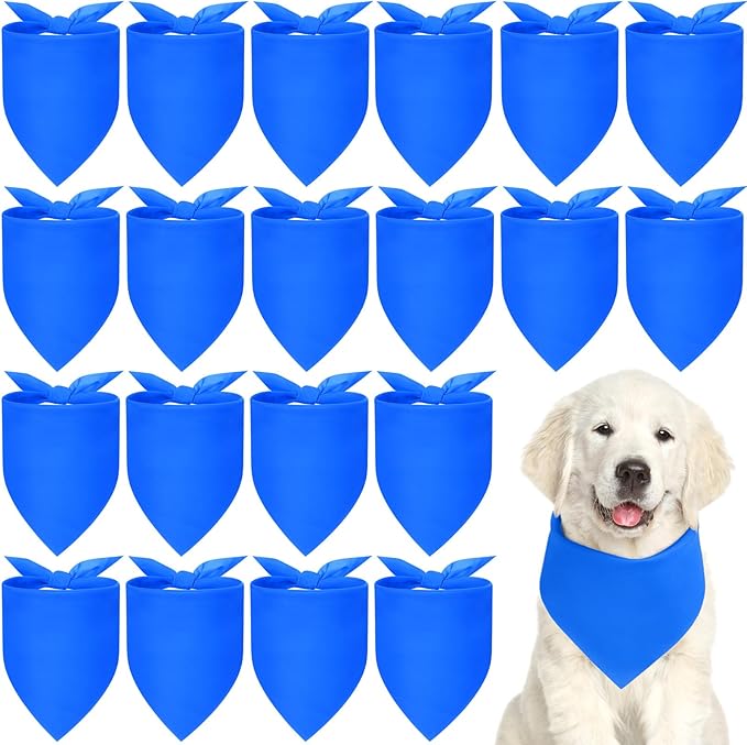 Abbylike 20 Pcs Sublimation Blank Dog Bandanas Plain Bandanas by Abbylike