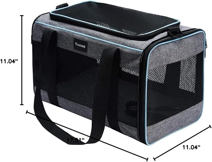 Vceoa 17.5x11x11 Inches Cat, Dog Carrier - Image 8