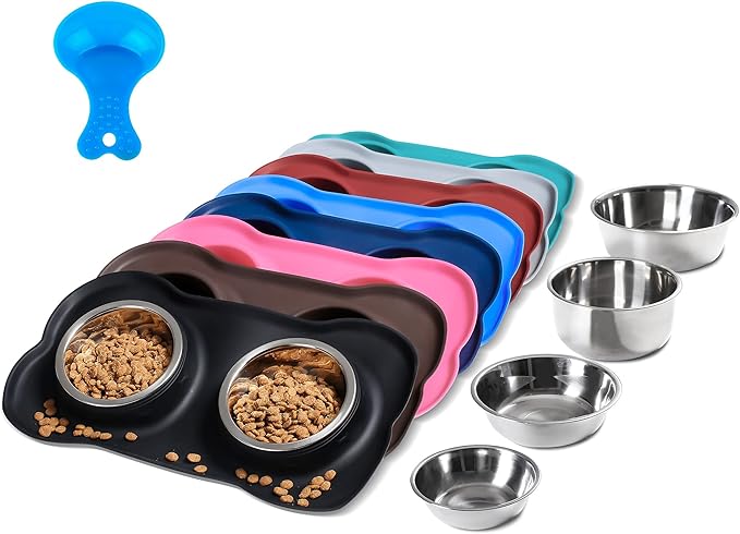 Hubulk Pet Dog Bowls 2 Stainless Steel Dog Bowl by Hubulk