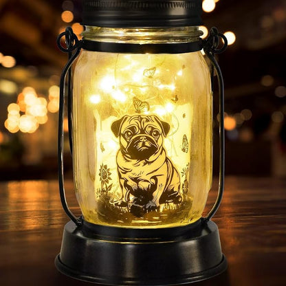 kyoryuger Pug Dog Gifts for Women/Men Pug Dog Solar Lanterns Mom Birthday Gift - Image 8