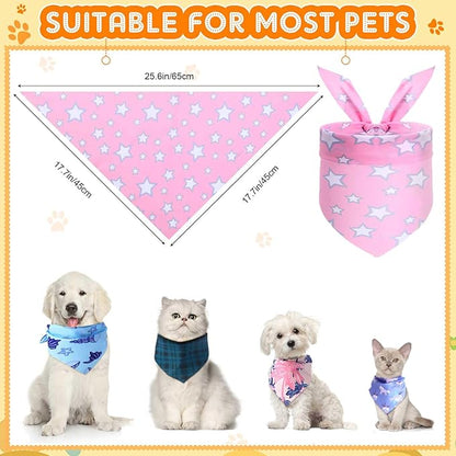 Wesiti 100 Pcs Dog Bandanas Bulk Winter Pet Bandanas Colorful Triangle Scarf - Image 2