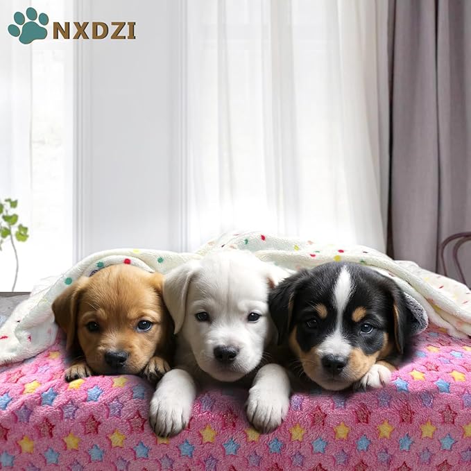 Dog Blankets for Medium Large Dogs, 3 Pack Washable Pet Throw 41" x 31" - Image 2