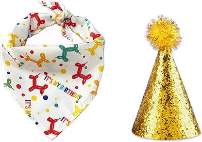 Dog Birthday Hat and Bandana for Boy/Girl Pet Party Supplies - Image 4