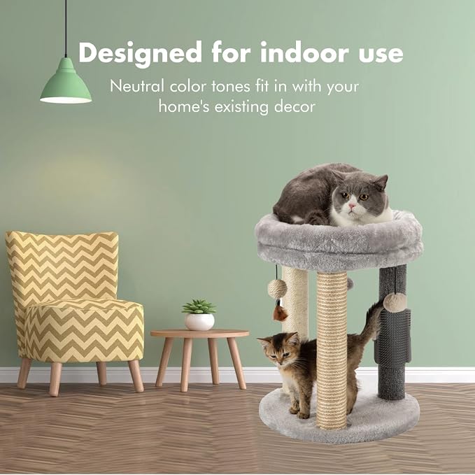 MECOOL 4in1 Small Cat Tree, Scratching Post - Image 5