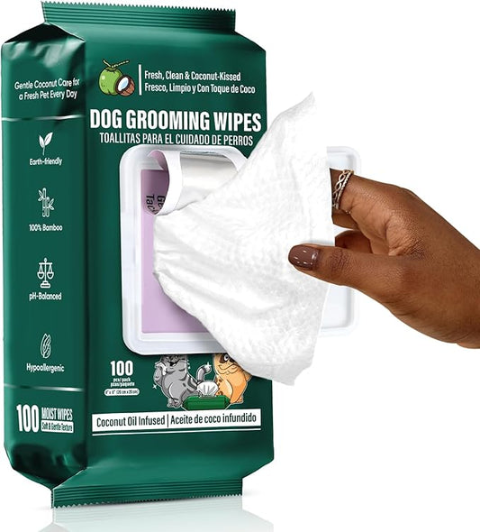 ATIFBOP Dog Paws Wipes, Hypoallergenic Pet Grooming Wipes Natural and Gental by ATIFBOP