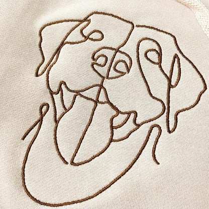 Custom Pet Embroidered Sweatshirt, Custom Dog Face Embroidered Sweatshirt - Image 5