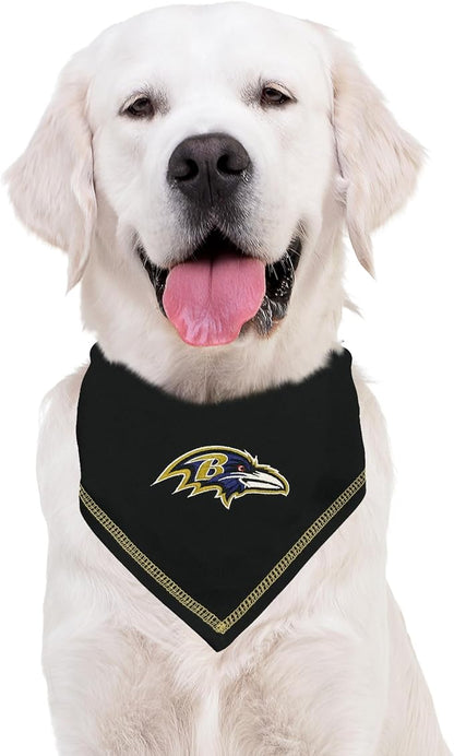 Pets First NFL Baltimore Ravens TIE Bandana, Size Large/X-Large. Dog Bandana - Image 4
