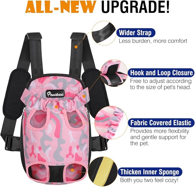 Pawaboo Pet Carrier Backpack, Adjustable Pet Front Cat Dog Carrier Backpack - Image 4
