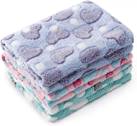 1 Pack 3 Blankets Super Soft Fluffy Premium Fleece Pet Blanket Flannel Paw by CADONO