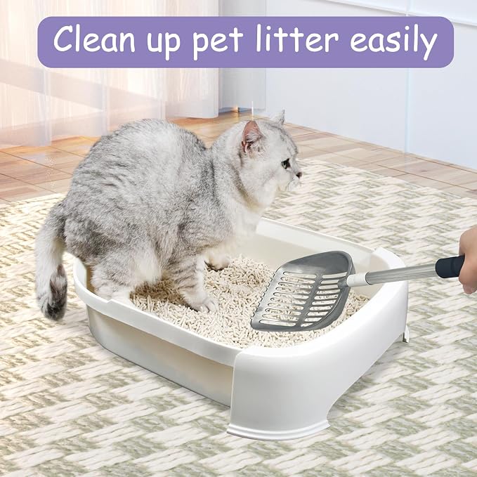 PINVNBY Cat Litter Scooper, Long Handle Litter Sifter Scoop - Image 3