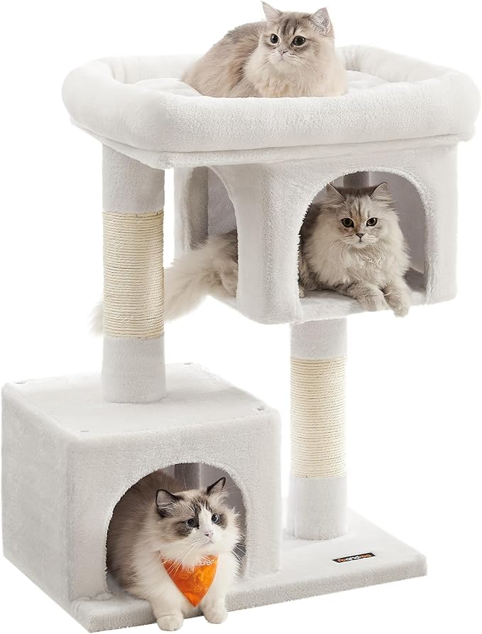 Feandrea Cat Tree, 33.1-Inch Cat Tower, Plush Condo by FeandreabySONGMICSHOME