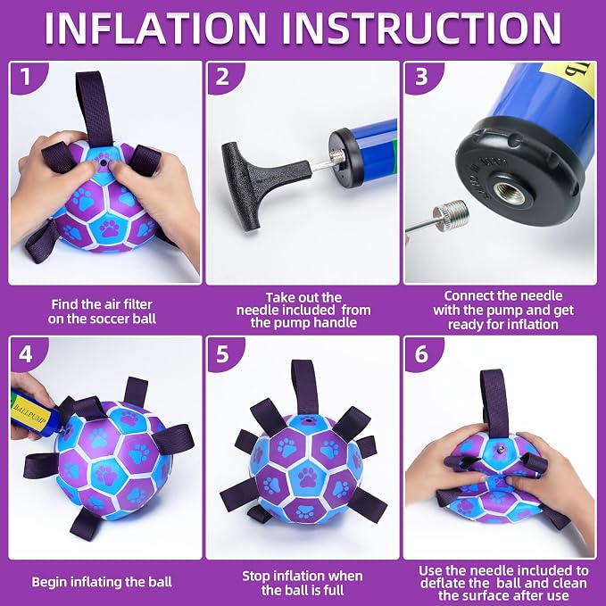 QDAN Dog Ropes Toys Soccer Ball - Image 5