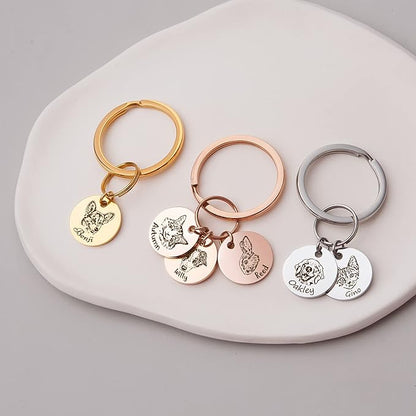 Anavia Personalized Pet Portrait Keychain, Customized Pet Photo Handmade - Image 9