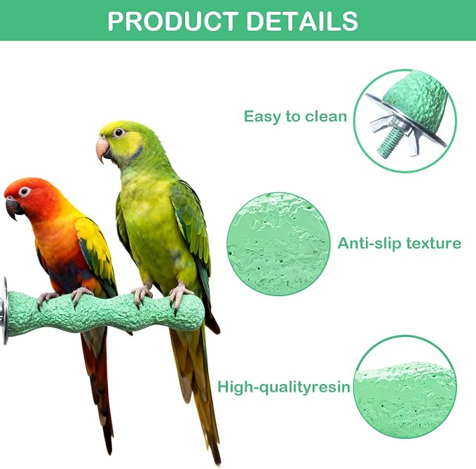 2PCS Bird Beak Grinding Stone, Anti-Slip Parrot Nail Trimming Stick, Parrot - Image 3