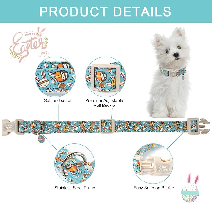 Unique style paws Easter Dog Collar Plastic Buckle Puppy Collar - Image 2