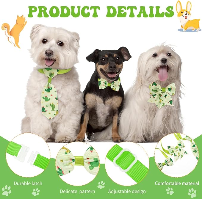 Reginary 100 Pieces Dog Bow Tie Collar Set Include 40 Dog Neckties, and 30 - Image 3