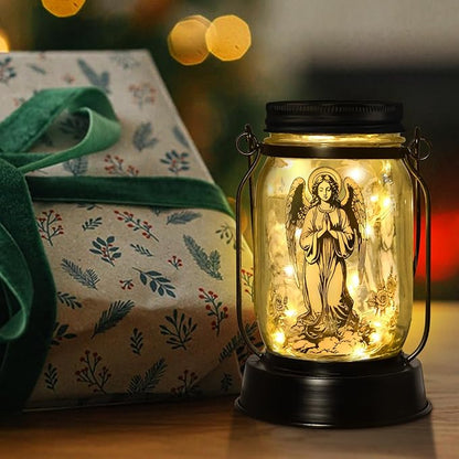 kyoryuger Guardian Angel Gifts for Women/Men Angel Praying Solar Lantern Mom - Image 2