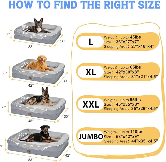 Washable Orthopedic Large Dog Bed - Image 8