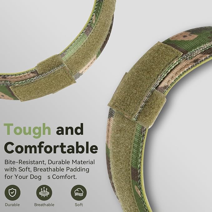 2026 Upgrade Waterproof AirTag Dog Collar, Military Tactical Dog Collar - Image 5