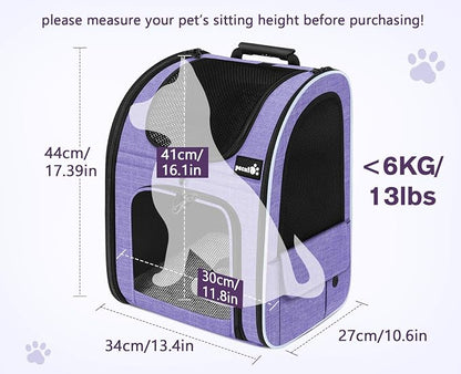 Pecute Cat Backpack Carrier Expandable, Pet Backpack - Image 2