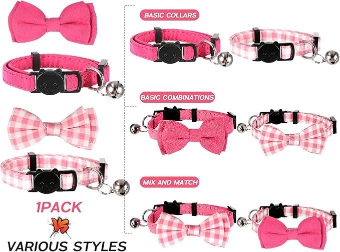 Sliverdew 2 Pcs Kitten Bow Tie Collar - Image 2