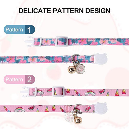 Unique Style Paws Pink Cat Collar, Breakaway Cat Collar - Image 4
