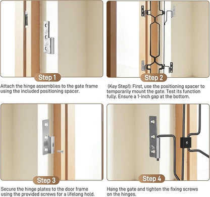Retractable Dog Gate for Front Door 26" Wide 30.7" Tall Automatic Retractable - Image 6