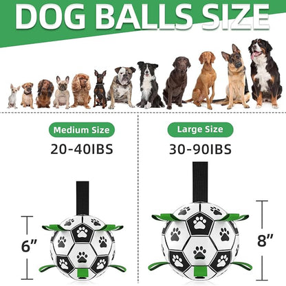 QDAN 2 PCS Dog Toys Soccer Ball Set - Image 3