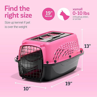Petmate Dog Crates for Small Dogs & Cat Carriers, Two-Door Plastic Pet Kennel - Image 4