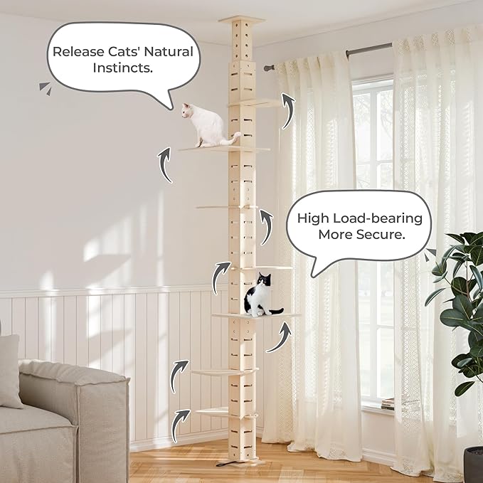 COZIWOW Floor to Ceiling Cat Tree Tower - Image 4